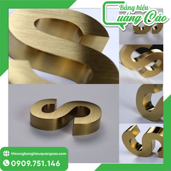 Gia Công Chữ Nổi Inox Xước Trắng, Vàng Giá Rẻ