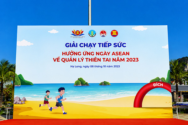 Mẫu backdrop giải chạy tiếp sức hưởng ứng ngày ASEAN