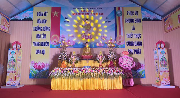 Làm backdrop phật đản theo yêu cầu