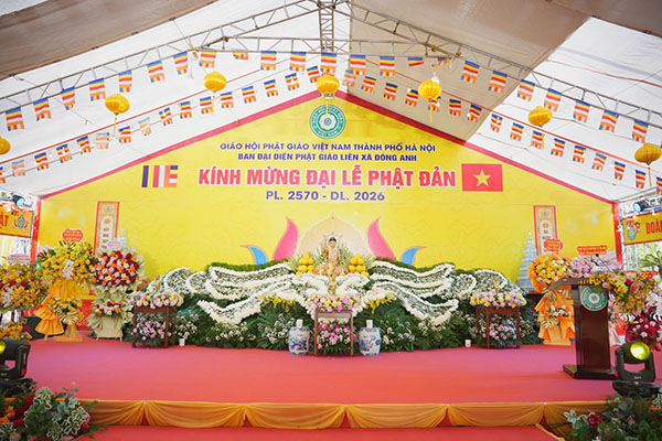 Muẫ backdrop lễ phật đản cho chùa