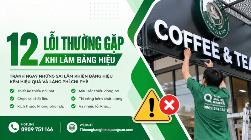 12 Lỗi Thường Gặp Khi Làm Bảng Hiệu Và Cách Tránh