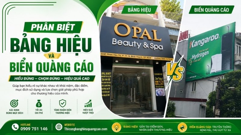 Phân Biệt Bảng Hiệu Quảng Cáo Và Biển Quảng Cáo