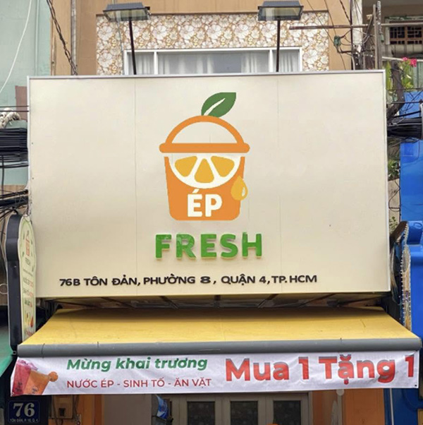Mẫu bảng hiệu quán sinh tố nước ép cho các thương hiệu lớn, hệ thống chuỗi