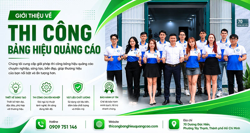 Giới thiệu về Công ty Thi Công Bảng Hiệu Quảng Cáo