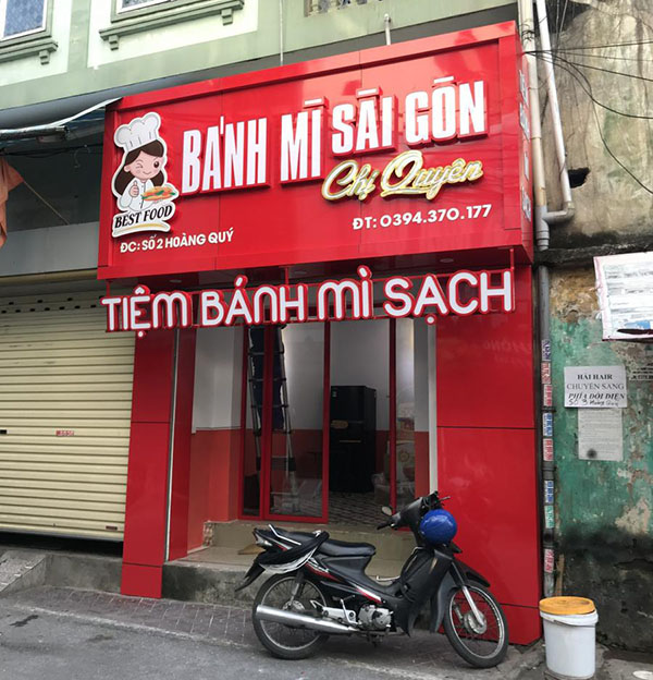 Chọn kích thước bảng hiệu phù hợp với mặt tiền