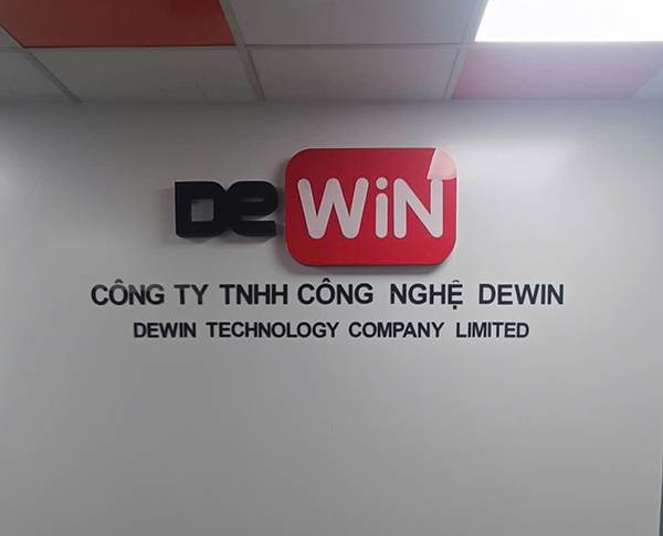 Làm logo bảng hiệu công ty TNHH Công Nghệ DEWIN