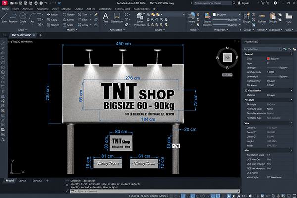 Phần mềm thiết kế bảng hiệu AutoCAD