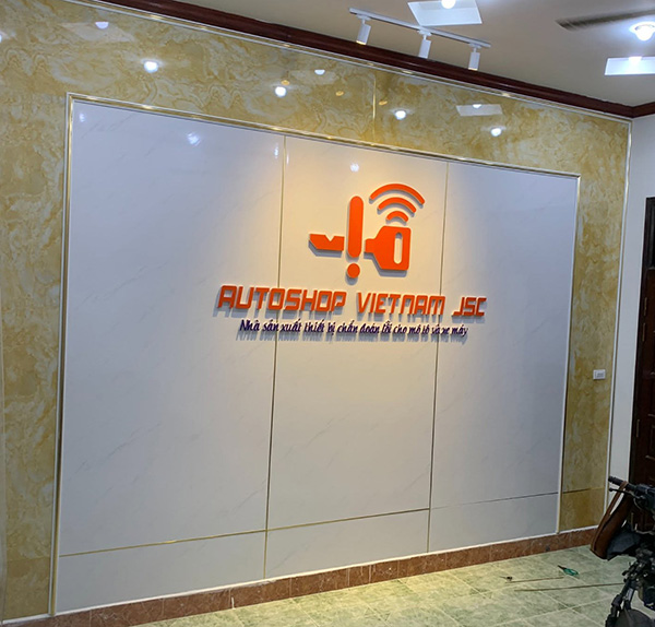 Chữ nổi được ứng dụng trong làm vách logo công ty