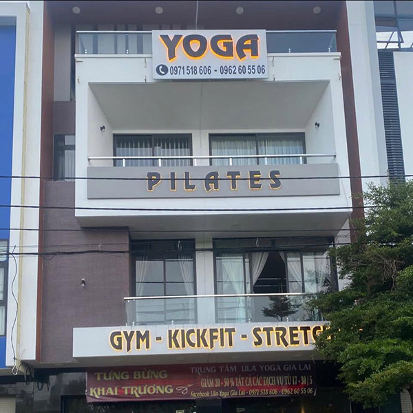 Đơn vị thi công bảng hiệu phòng gym - yoga - aerobic uy tín