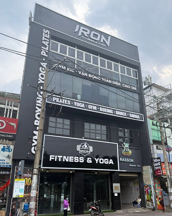 Thi công bộ chữ nổi tòa nhà cho phòng gym - yoga - aerobic
