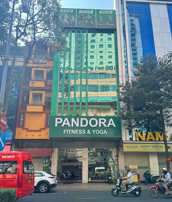 Mẫu bảng hiệu phòng gym - yoga - aerobic PANDORA