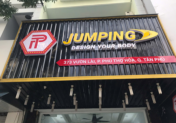 Mẫu bảng hiệu gym - yoga - aerobic Jumping