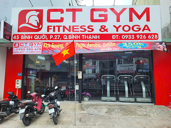 Mẫu bảng hiệu gym - yoga in bạt Hiflex màu