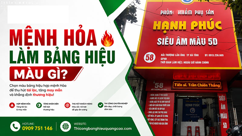 Mệnh Hỏa Làm Bảng Hiệu Màu Gì? Tư Vấn Thiết Kế Chuẩn Phong Thủy