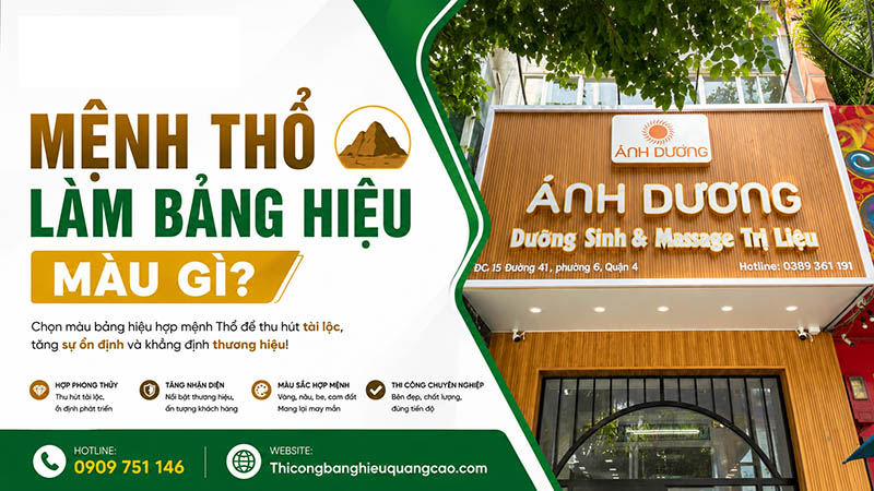 Mệnh Thổ Làm Bảng Hiệu Màu Gì Hút Tài Lộc?